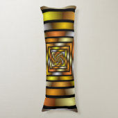 Lichtgevende Tunnel Kleurrijke Trippy Fractal Grap Lichaamskussen (Voorkant Verticaal)