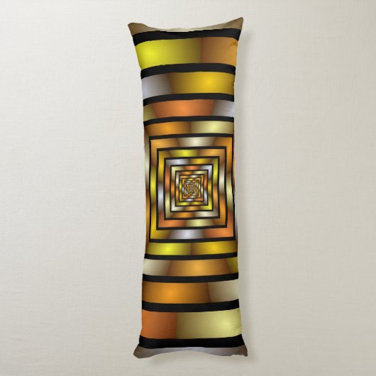 Lichtgevende Tunnel Kleurrijke Trippy Fractal Grap Lichaamskussen (Achterkant (Verticaal))