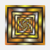 Lichtgevende Tunnel Kleurrijke Trippy Fractal Grap Magneet (Voorkant)