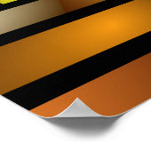 Lichtgevende Tunnel Kleurrijke Trippy Fractal Grap Poster (Hoek)