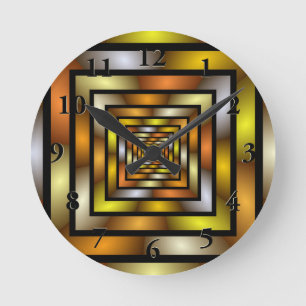 Lichtgevende Tunnel Kleurrijke Trippy Fractal Grap Ronde Klok