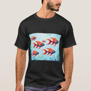 Lichtgevende vissen in de oceaan t-shirt