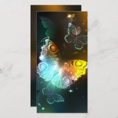 Lichtgevende vlinder en nachtvlinders aankondiging (Voorkant / Achterkant)