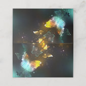 Lichtgevende vlinder en nachtvlinders afsprakenkaart (Buitenkant ongevouwen)