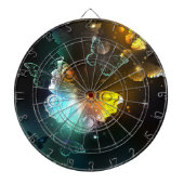 Lichtgevende vlinder en nachtvlinders dartbord (Voorkant)