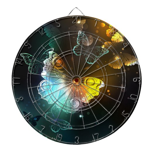 Lichtgevende vlinder en nachtvlinders dartbord (Voorkant)