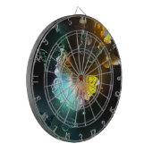 Lichtgevende vlinder en nachtvlinders dartbord (Voorkant Links)