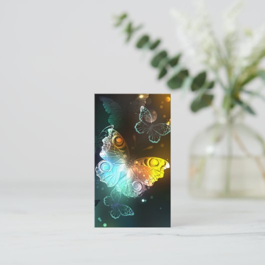 Lichtgevende vlinder en nachtvlinders informatiekaartje (Staand voorkant)