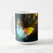 Lichtgevende vlinder en nachtvlinders koffiemok (Voorkant links)