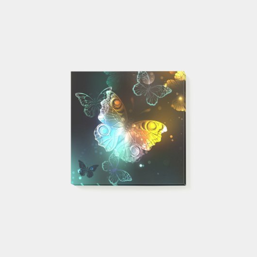Lichtgevende vlinder en nachtvlinders post-it® notes (Voorkant)