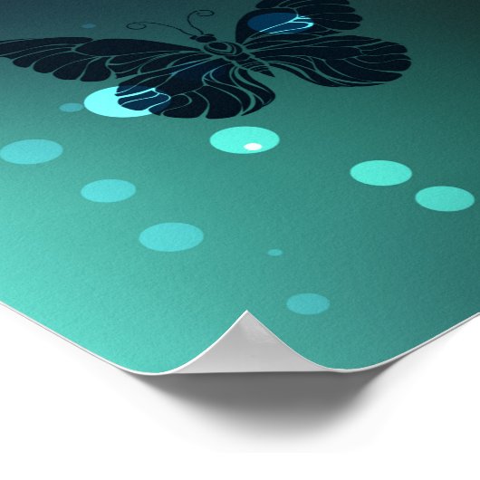 Lichtgevende vlinder en nachtvlinders poster (Hoek)