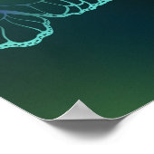 Lichtgevende vlinder en nachtvlinders poster (Hoek)