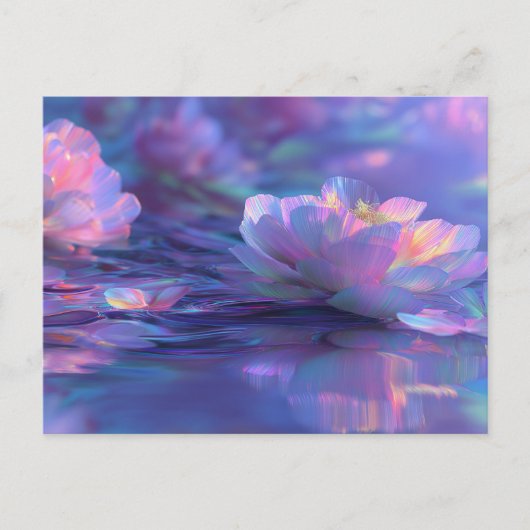 Lichtgevende waterlelies briefkaart (Voorkant)