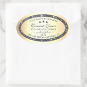 Lichtgevende Zilveren Glitter Goud Effect Product  Ovale Sticker (Tas)