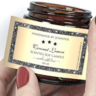 Lichtgevende Zilveren Glitter Goud Effect Product Rechthoekige Sticker