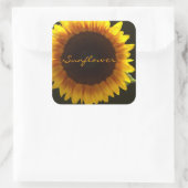 Lichtgevende Zonnebloem Vierkante Sticker (Tas)