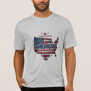 Lichtgewicht USA Flag Map Shirt