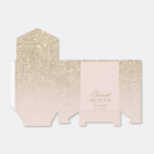 lichtgoud glitter roze ombre sparkles Sweet 16 Bedankdoosjes (Uitgevouwen)
