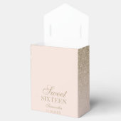 lichtgoud glitter roze ombre sparkles Sweet 16 Bedankdoosjes (Geopend)