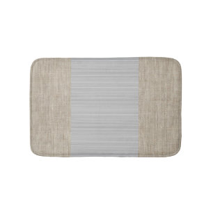 Lichtgrijs beige jute horizontale strepen mat