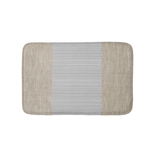 Lichtgrijs beige jute horizontale strepen mat (Voorkant)