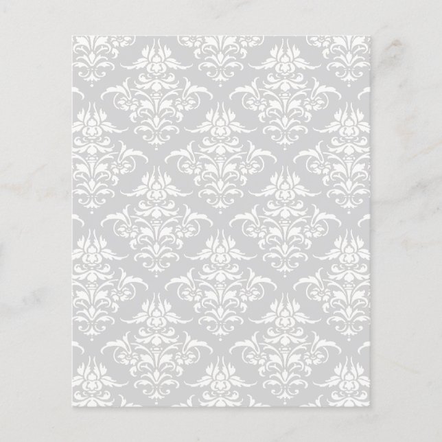 Lichtgrijs damastpatroon scrapboek (Voorkant)