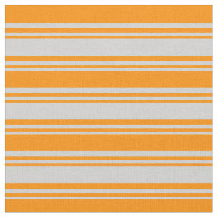 Lichtgrijs & donker Oranje gekleurd patroon Stof