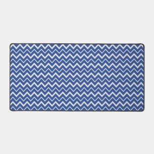 Lichtgrijs en blauw Chevron patroon Bureaumat