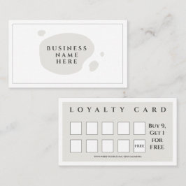 Lichtgrijs Leuk Minimalistisch Salon Koffie Winkel Klantenkaartje