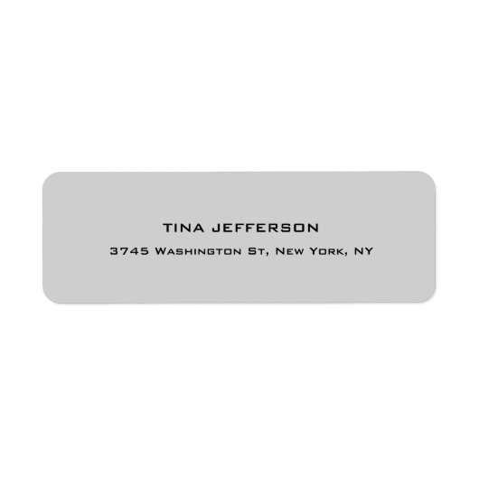 Lichtgrijs Modern Uniek Speciaal Persoonlijk Etiket (Voorkant)