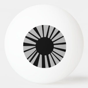 Lichtgrijs Oog & Zwarte Leerling op Witte Oogappel Pingpongballen