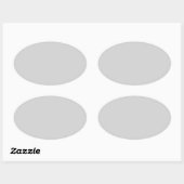 Lichtgrijs Ovale Sticker (Vel)