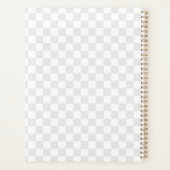 Lichtgrijs Wit Geruit Dambord Planner (Achterkant)