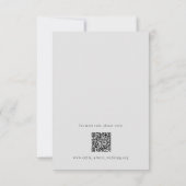 Lichtgrijze bruiloft - Qr-code Bijlage - Kaart (Achterkant)