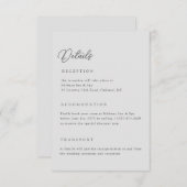 Lichtgrijze bruiloft - Qr-code Bijlage - Kaart (Voorkant / Achterkant)