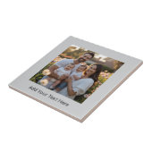 Lichtgrijze Creëer Uw eigen keramische Tegel Tegeltje (Zijkant)