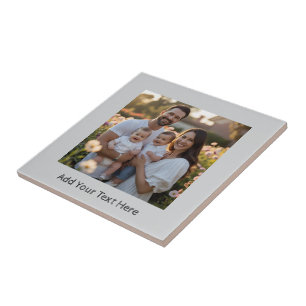 Lichtgrijze Creëer Uw eigen keramische Tegel Tegeltje