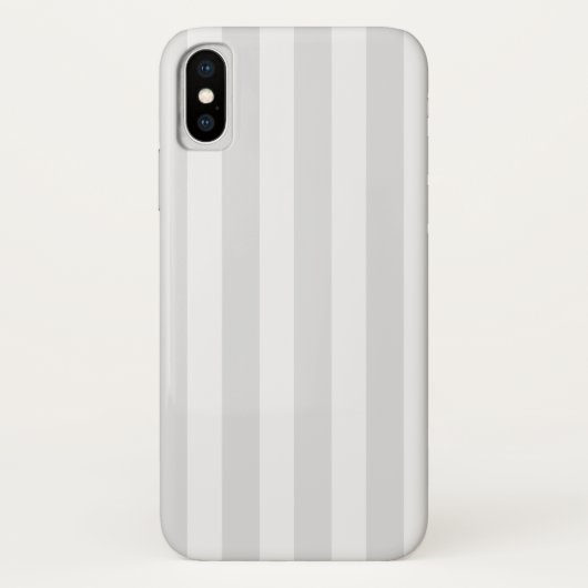 Lichtgrijze en witte snoepjes strepen Case-Mate iPhone case (Achterkant)