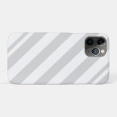 Lichtgrijze en witte strepen Case-Mate iPhone case (Achterkant (horizontaal))
