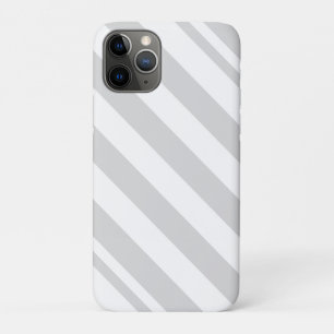 Lichtgrijze en witte strepen iPhone 11 pro hoesje