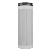 Lichtgrijze en witte strepen Chic Thermosbeker (Achterkant)