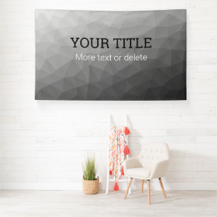 Lichtgrijze geometrische mesh Driehoek aangepaste  Spandoek