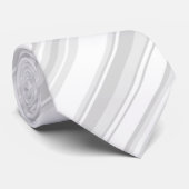 Lichtgrijze strepen stropdas (Opgerold)