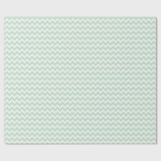 Lichtgroen Chevron-inpakpapier Cadeaupapier (Vlak)