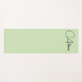 Lichtgroen en zwart monogram yogamat (Voorkant (horizontaal))