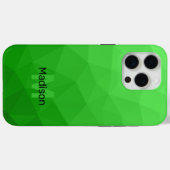 Lichtgroen ombre geometrisch maaspatroon Monogram Case-Mate iPhone Case (Achterkant (horizontaal))