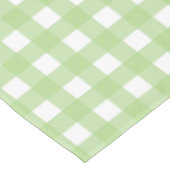 Lichtgroen Pastel Gingham Controleer patroon Tafelkleed (Gekanteld)