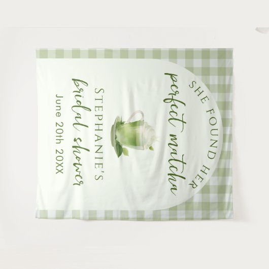 Lichtgroen Perfect Matcha Vrijgezellenfeest Achter Wandkleed (Voorkant (horizontaal))