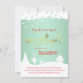 Lichtgroen, rode Logo, witte sneeuwbedrijf Kaart (Voorkant)