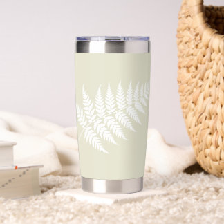 Lichtgroen Witte Varens Eenvoudig Elegant Zilver Geïsoleerde Drinkbeker